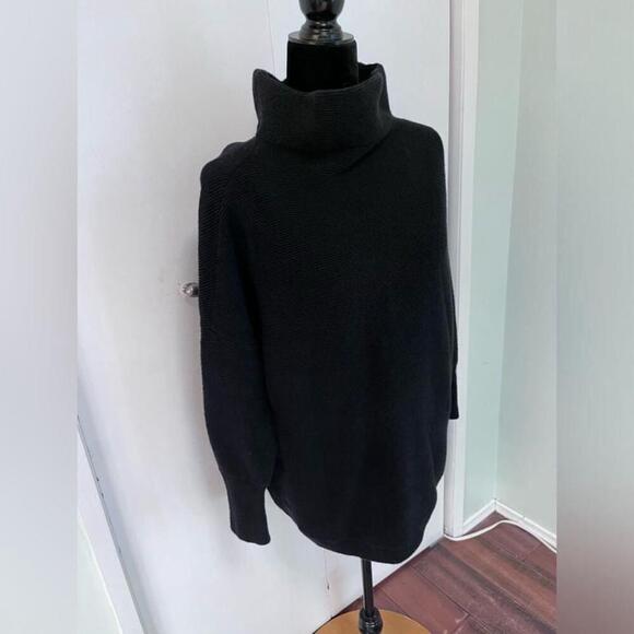 Free People Ottoman Slouchy Tunic Sweater - Black - Picture 2 of 9